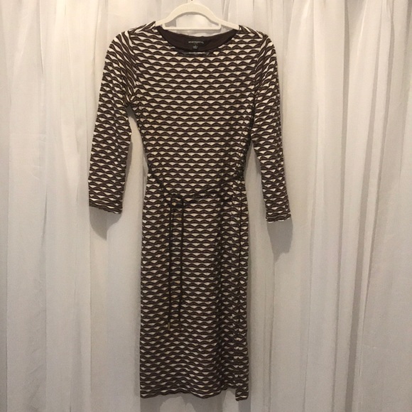 Sharagano Brown Abstract Dress – Size 4 - Picture 2 of 6